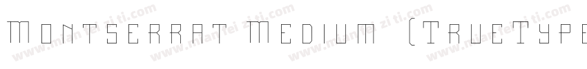 Montserrat Medium 中(TrueType) (West字体转换